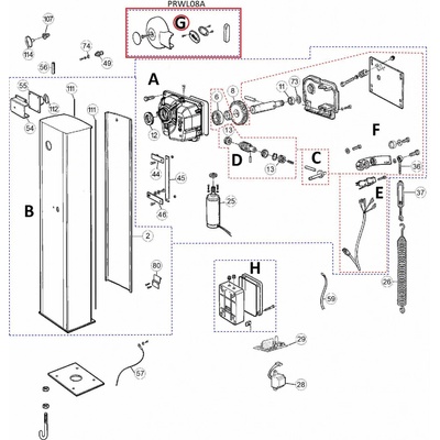 PRWL08A kit krytu obímky ramena pre WIL6