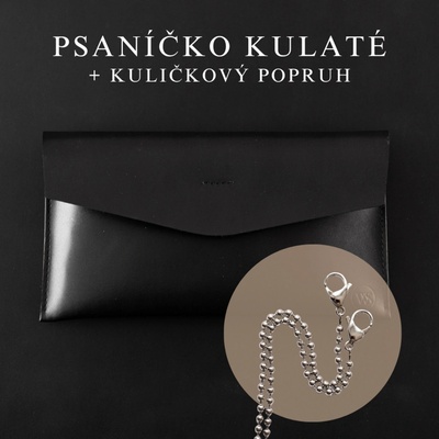 Wood Style psaníčko Kulaté Kuličkový Černé