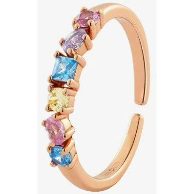 Preciosa Rosegold stříbrný prsten Valencia s kubickou zirkonií Preciosa 5369P70