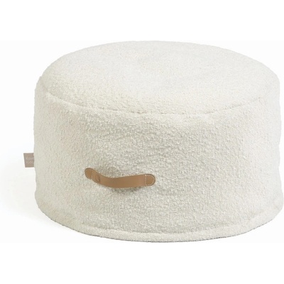 Kave Home Bílý puf Kave Home Adara, ø 50 cm