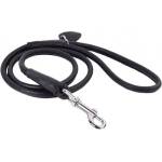 COLLAR Кръгъл кожен повод за кучета - 122см, 13мм - черен