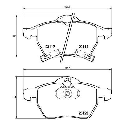 Sada brzdových platničiek kotúčovej brzdy BREMBO P 59 048