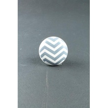 La finesse Chevron Grey šedá porcelán 40 mm