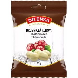 Dr. Ensa Д-р Енса червени боровинки в бял шоколад 80 г