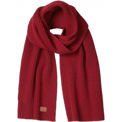 Victorinox Rib Knit Scarf with Victorinox Leather Patch červená