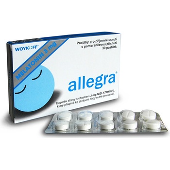 Woykoff Melatonín Allegra 3 mg 30 pastiliek