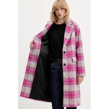 Desigual Палто с вълна Desigual PINKCHECK в розово 25WWEW15 (25WWEW15)