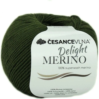 100% Merino příze - Delight tmavá zelená
