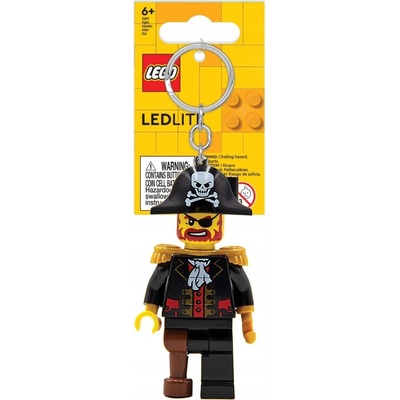 Přívěsek na klíče LEGO® LED PIRÁT KAPITÁN BRICKBEARD LGL- KE23