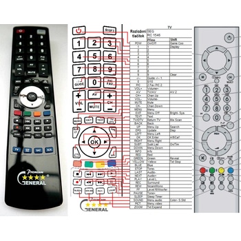 GENERAL HYUNDAI HLH-32715, HLH-26715, HLT-2601HD - съвместимо дистанционно управление на марката General (HLH-32715, HLH-26715, HLT-2601HD)