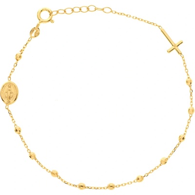 Argento Zlatý náramek růženec 9A003