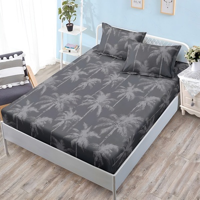 EmonaMall Долен чаршаф с ластик и две калъфки (за матрак от 160x200 до 180x200) EmonaMall, 3 части - Модел S19316 (S19316-66666L)