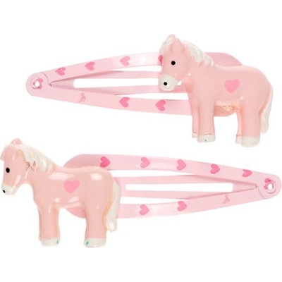 Souza! Souza Souza! - Фиби за коса Cira - розови с конче - 2 бр