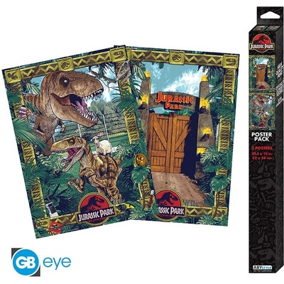 JURASSIC PARK - Set 2 Posters 52x38 cm - Gates and Biodiversity, GBYDCO041