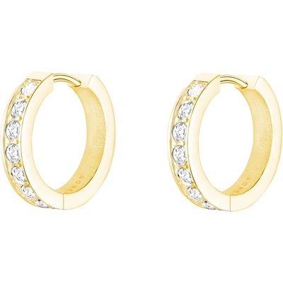 Rosefield pozlátené náušnice kruhy Essentials JECHG-J571