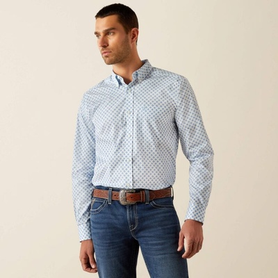 *W* Ariat Wrinkle Free Booker Fitted pánská košile blue