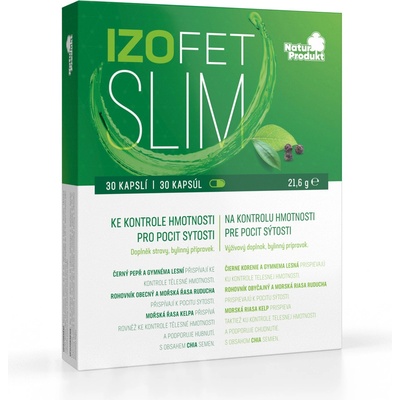 Naturprodukt Izofet Slim kontrola hmotnosti 30 kapslí