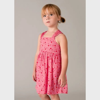 Mayoral Рокля за мини момиче в розов цвят с червени рачета Mayoral
