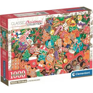 Clementoni Пъзел Clementoni от 1000 части - Коледни лакомства (39998)