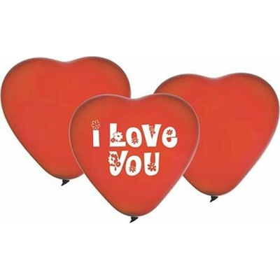 Paper Design Nafukovací balónky Srdce s potiskem "I love yo