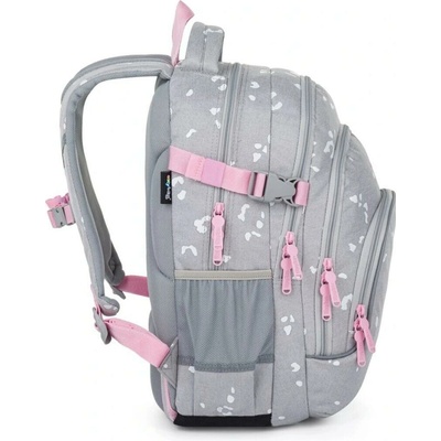 Oxybag batoh OXY SCOOLER Grey geometric růžová