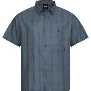Jack Wolfskin Мъжка риза с копчета Jack wolfskin Hot Trail Shirt - Check Blue Orchid - размер M (033-3066-0312)