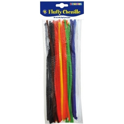 Playbox Chlupaté modelovací drátky 30 cm 50 ks 6 mm základní barvy – Hledejceny.cz