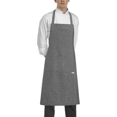 Egochef Сива раирана предна престилка Его Шеф (6103 066c)