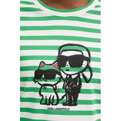 Karl Lagerfeld Памучна блуза с дълги ръкави Karl Lagerfeld IKON (A1W17137)