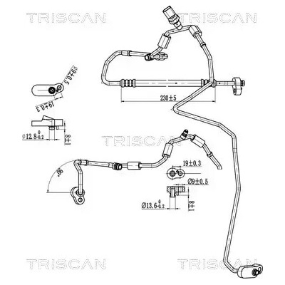TRISCAN Vysokotlaké / nízkotlaké vedení klimatizace TRI 9010 29067