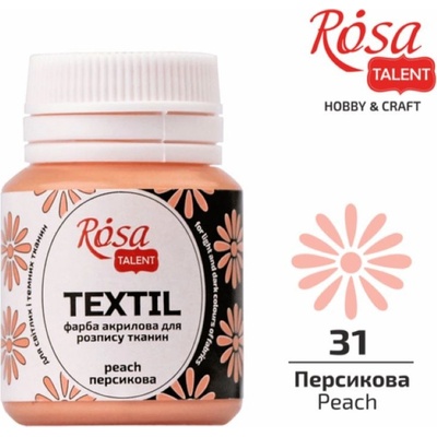 Rosa Talent farba na textil 20 ml akryl + textil + akvarel Peach