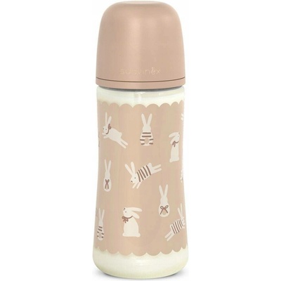 Suavinex Wonderland kojenecká láhev fyziologický průtok Liberty modrá 360 ml