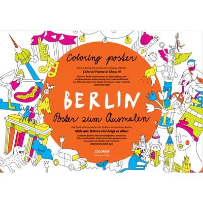 Omaľovánka pre deti Mapa Berlin