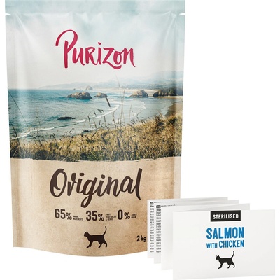 Purizon Sterilised Adult losos s kuracím bez obilnín 2 kg