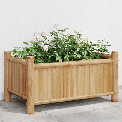VidaXL Kvetináč bambus hnedý 50 x 30 x 25 cm