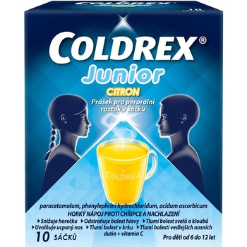 COLDREX JUNIOR CITRON POR 300MG/5MG/20MG POR PLV SOL SCC 10 I