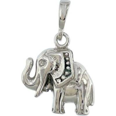 Infinitysilver Stříbrný přívěsek slon zdobený 441599
