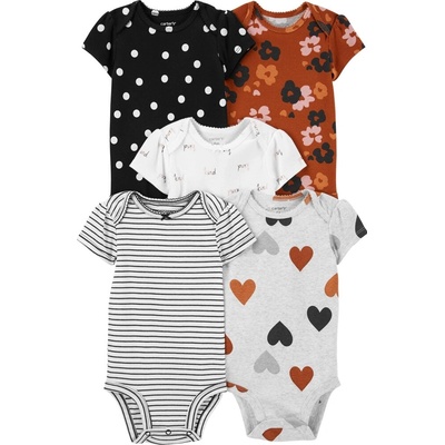 CARTER'S Body krátký rukáv Blue Family holka 5ks