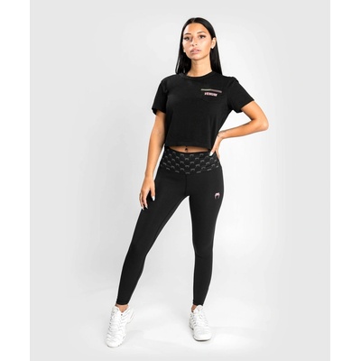 Dámske športové legíny Venum Monogram 7/8 Black/Pink Gold