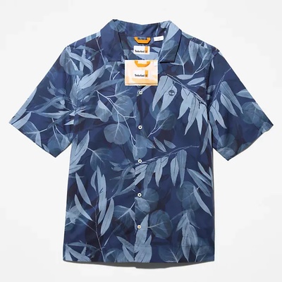 Timberland Мъжка риза Organic Cotton Resort Shirt for Men in Blue - XXL (TB0A26FVCQ5)