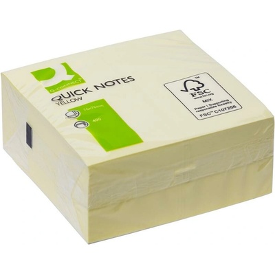 Q-CONNECT Bloček kocka Q-CONNECT 76x76mm 400l žltá (QC001346)