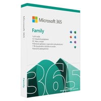 Microsoft 365 pre rodiny 1 rok SK, krabicová verzia, 6GQ-01601, nová licencia