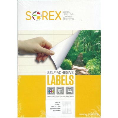 LABELS Самозалепващи етикети, прави 10.5/7.4см 8 етикета/лист оп. 100 Labels L3014