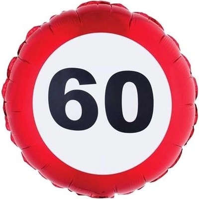 Foliový balónek kulatý s číslem 60 velikost 46 cm