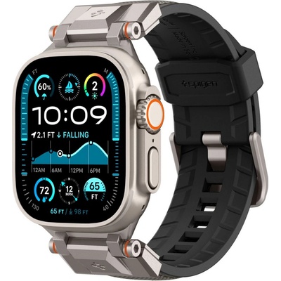 Spigen Силиконова каишка за Apple Watch 6 / 7 / 8 / 9 / 10 / SE / ULTRA 1 / 2 (44 / 45 / 46 / 49 MM) от Spigen DuraPro Armor - Сива (8809971239356)