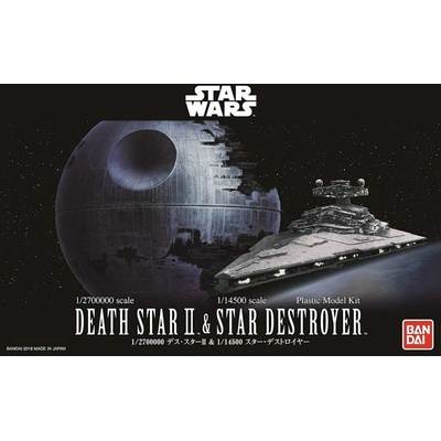 BANDAI Revell Death Star II + Imperial Star Destroyer Plastic ModelKit SW 01207 1:14500