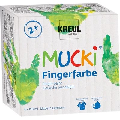 MUCKI prstové barvy sada 4 barev