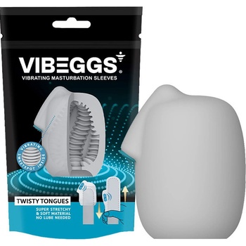 VIBEGGS Twisty Tongues Vibrating Masturbation Sleeve White
