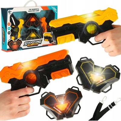 Deminas | Laser game - laserová paintballová pištol s terčom – sada 2 ks