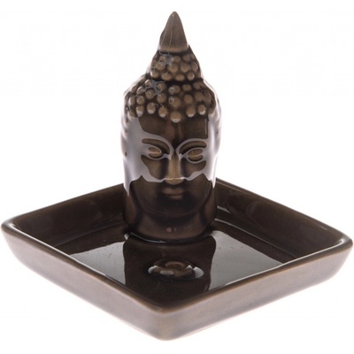 Keramický stojan na vonné tyčinky Buddha, 9 x 9 x 9 cm